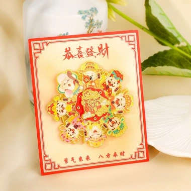 Nhãn dán từ tính NLINNI năm mới - Nam châm tủ lạnh xoay hoạt hình Thần Tài sáng tạo, dễ thương, giá ưu đãi 190.300₫ 7