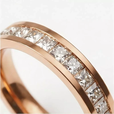 Nhẫn DANA-Cube Zirconia cặp đôi nam nữ Gypsophila 1 lớp Nhẫn ngón tay cái giá 284.900đ