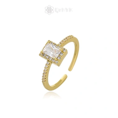 Nhẫn Đính Hôn Hợp Kim Mặt Vuông Đính Đá Cổ Điển - Sang Trọng Nữ Mới 25.960 VND