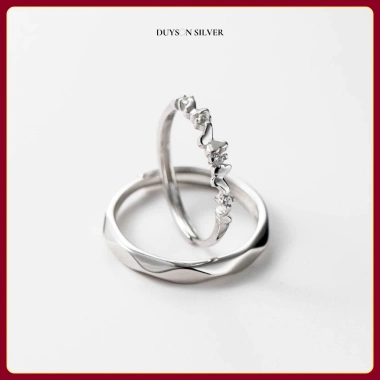 Nhẫn Đôi Bạc 925 Mạ Vàng Trắng Duyson Silver Eternal Butterflies NDFD30 Giá 380k 6