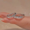 Nhẫn đôi bạc khắc tên, chữ - Cặp tình yêu nam nữ đá cao cấp TUNASILVER chuẩn bạc 590k 3
