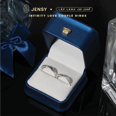 Nhẫn Đôi Bạc S925 Cao Cấp JENSY Infinity Love Nam Nữ - Giảm Giá 859.000đ