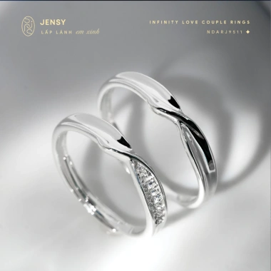 Nhẫn Đôi Bạc S925 Cao Cấp JENSY Infinity Love Nam Nữ - Giảm Giá 859.000đ 4 Nhẫn Đôi Bạc S925 Cao Cấp JENSY Infinity Love Nam Nữ - Giảm Giá 859.000đ 4