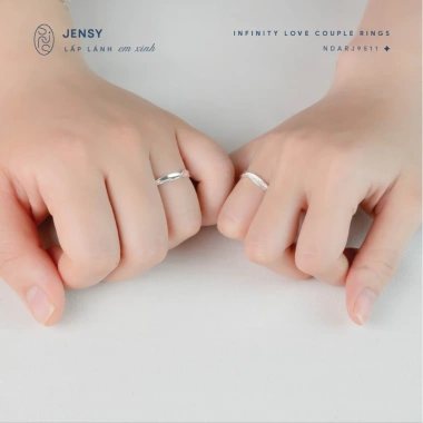 Nhẫn Đôi Bạc S925 Cao Cấp JENSY Infinity Love Nam Nữ - Giảm Giá 859.000đ