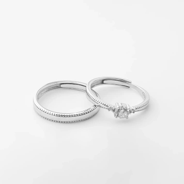 Nhẫn Đôi Bạc S925 Dreamsilver Mon Amour chỉnh size cặp đôi ND20 650k