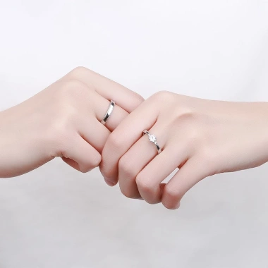 Nhẫn Đôi Bạc S925 Dreamsilver Mon Amour chỉnh size cặp đôi ND20 650k