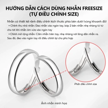 Nhẫn đôi bạc S925 freesize - Cặp kỷ niệm hoạ tiết lúa mì ND2.894, chỉ 330.000₫