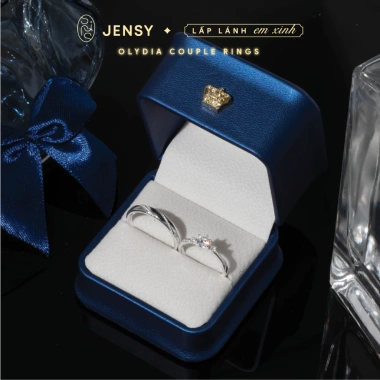 Nhẫn Đôi Bạc S925 JENSY Đá Olydia Đôi Tình Yêu Nam Nữ Giá Ưu Đãi 871.000