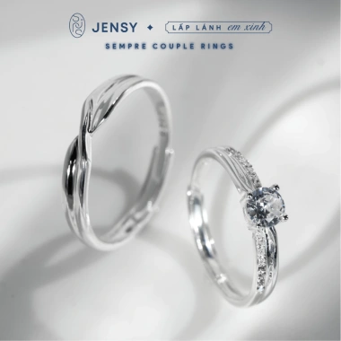 Nhẫn Đôi Bạc S925 JENSY Gắn Đá NDARJ8.463 - Nhẫn Cặp Tình Yêu Giá 723.000₫