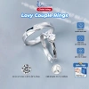 Nhẫn đôi bạc S925 LOVY đính đá CZ - Quà tặng 8/3 ý nghĩa cho người yêu, giá ưu đãi 800.000đ
