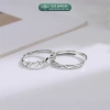Nhẫn Đôi Bạc TLEE Đeo Nam Nữ Thiết Kế Xoắn Bóng, Đính Đá Tình Yêu - Giá Ưu Đãi 880k 3