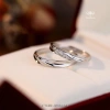 Nhẫn đôi bạc TLEE - Sóng đá kết nối, đính đá sang trọng, giảm còn 800.000 VND 4