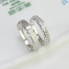 Nhẫn đôi Moissanite 3.5mm xi bạch kim sang trọng, khắc tên miễn phí - Giá ưu đãi 689.000₫ 2