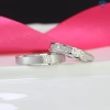Nhẫn đôi Moissanite 3.5mm xi bạch kim sang trọng, khắc tên miễn phí - Giá ưu đãi 689.000₫ 3