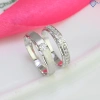 Nhẫn đôi Moissanite 3.5mm xi bạch kim sang trọng, khắc tên miễn phí - Giá ưu đãi 689.000₫ 4