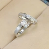 Nhẫn đôi Moissanite 3.5mm xi bạch kim sang trọng, khắc tên miễn phí - Giá ưu đãi 689.000₫ 5