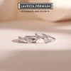 Nhẫn đôi nam nữ bạc xi bạch kim đá Moissanite GRA LAVESTA KC66 - 1.815.000đ