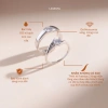 Nhẫn đôi nam nữ bạc xi bạch kim đá Moissanite GRA LAVESTA KC66 - 1.815.000đ 2