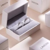 Nhẫn đôi nam nữ bạc xi bạch kim đá Moissanite GRA LAVESTA KC66 - 1.815.000đ 5