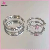 Nhẫn đôi ngôi sao zircon Eshylala - Điều chỉnh size, Quà Valentine siêu xinh 35.750 VND 3