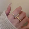 Nhẫn đôi thiết kế mở họa tiết tình yêu sang trọng thời thượng quà tặng