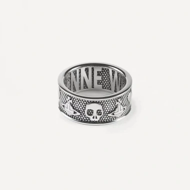 Nhẫn Đôi Viviane Westwood Khắc Đầu Lâu - Thiết Kế Sang Trọng, Giá Ưu Đãi 330k