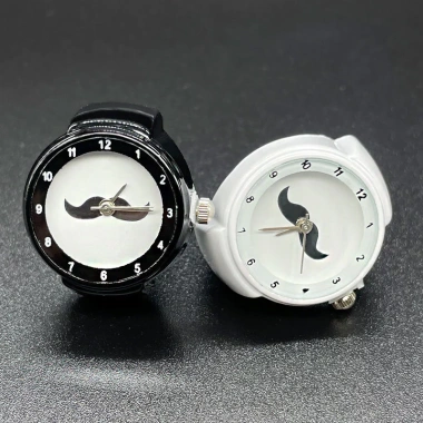 Nhẫn đồng hồ trắng đen thời trang đơn giản cho nam nữ - Giá giảm tới 139.828₫ 3