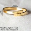 Nhẫn hai lớp TRUST GOD cho nam và nữ - Trang sức điều chỉnh, giảm giá 20% chỉ 40.700₫ 7