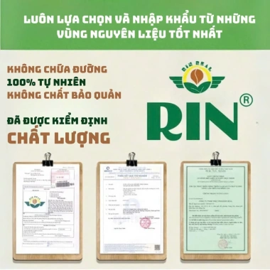 Nhân hạt bí xanh Ấn Độ RIN REAL - Hạt bí rang tách vỏ, dinh dưỡng, ăn kiêng giảm cân, chỉ 65k (giá gốc 83.2k)