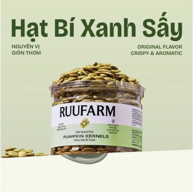 Nhân hạt bí xanh Ấn Độ sấy chín RUUFARM - Giảm giá 22% - Dinh dưỡng cao, hỗ trợ sức khỏe 2 Nhân hạt bí xanh Ấn Độ sấy chín RUUFARM - Giảm giá 22% - Dinh dưỡng cao, hỗ trợ sức khỏe 2