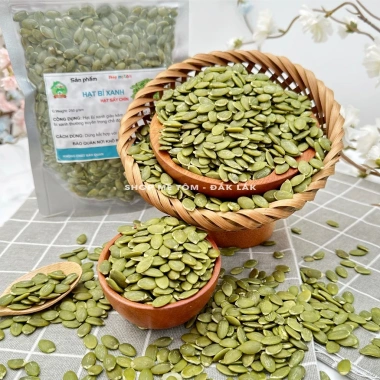 Nhân hạt bí xanh ngon sấy chín hoặc sống, ăn liền, làm sữa, xuất hóa đơn công ty, chỉ 23.999 VND