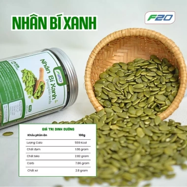 Nhân hạt bí xanh sấy chín lon PET 500g/250g - Đặc sản Ấn Độ, giá chỉ 45.000 VND
