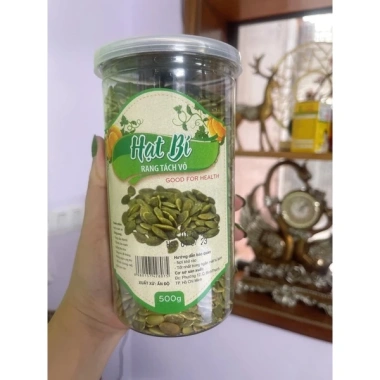 Nhân hạt bí xanh tách vỏ 500gr - Giòn thơm, giảm giá 95.000, ưu đãi Tết 2.025 5