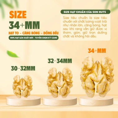 Nhân Hạt Óc Chó Son Nuts 450g - Omega 3 giàu, tốt tim mạch, phù hợp bà bầu & bé, giảm 22% 192.000₫ 3