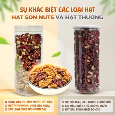 Nhân Hạt Óc Chó Son Nuts 450g - Omega 3 giàu, tốt tim mạch, phù hợp bà bầu & bé, giảm 22% 192.000₫ 5