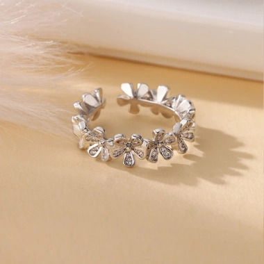Nhẫn Hoa Zircon Ba Chiều Sang Trọng Nữ - Giá Gốc 141.551 VND, Giảm 19% - 114.154 VND