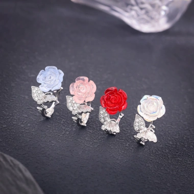 Nhẫn kim cương Camellia điều chỉnh size - phong cách mới, thời trang cho CU68