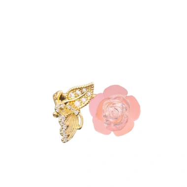 Nhẫn kim cương Camellia điều chỉnh size - phong cách mới, thời trang cho CU68