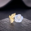 Nhẫn kim cương Camellia điều chỉnh size - phong cách mới, thời trang cho CU68 8