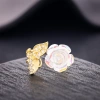 Nhẫn kim cương Camellia điều chỉnh size - phong cách mới, thời trang cho CU68 9