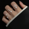 Nhẫn kim cương giả 26 chữ cái có thể điều chỉnh - thời trang nữ, quà tặng 4