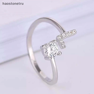 Nhẫn kim cương giả 26 chữ cái có thể điều chỉnh - thời trang nữ, quà tặng 17