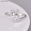 Nhẫn kim cương giả 26 chữ cái có thể điều chỉnh - thời trang nữ, quà tặng 18