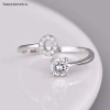 Nhẫn kim cương giả 26 chữ cái có thể điều chỉnh - thời trang nữ, quà tặng 20