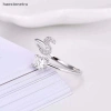 Nhẫn kim cương giả 26 chữ cái có thể điều chỉnh - thời trang nữ, quà tặng 23