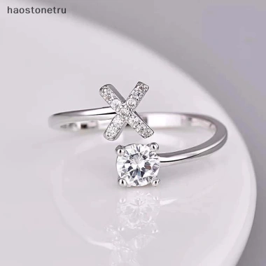Nhẫn kim cương giả 26 chữ cái có thể điều chỉnh - thời trang nữ, quà tặng 33
