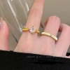 Nhẫn Kim Loại Cao Cấp Bản To Màu Gold - Phong Cách Hàn Quốc, Phù Hợp Dự Tiệc Sự Kiện - Giảm Giá Đặc Biệt 21.000 VND