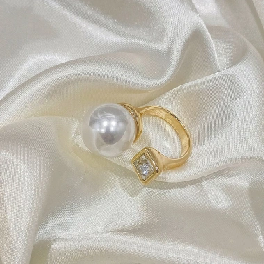 Nhẫn kim loại hạt châu Hàn Quốc N28 – Cá tính, dễ phối đồ, chỉ 30.000đ 2