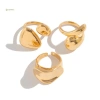 Nhẫn kim loại hình học rỗng xoắn bề mặt mịn - Phong cách nữ tính, chỉ 67.650₫ 4