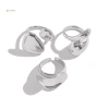 Nhẫn kim loại hình học rỗng xoắn bề mặt mịn - Phong cách nữ tính, chỉ 67.650₫ 5